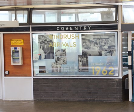 Coventry Station Windrush Display - platform-2