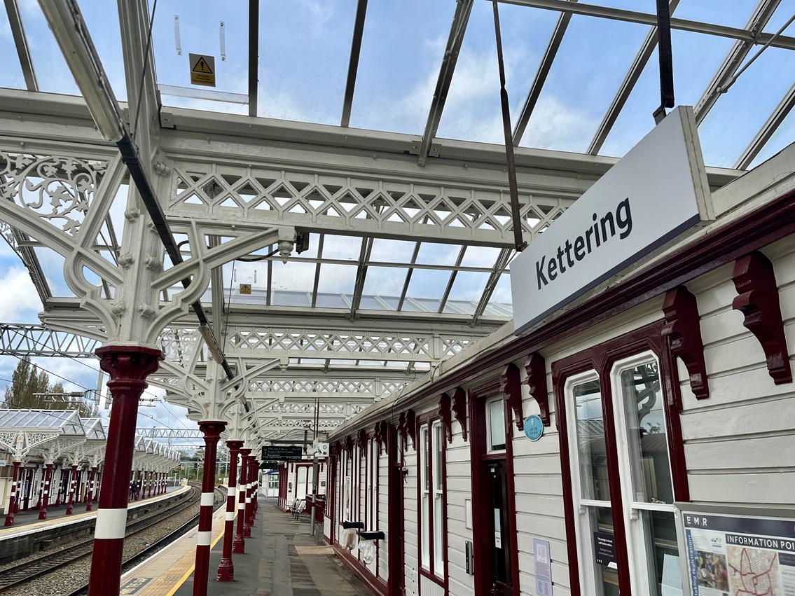 The refurbished canopies at Kettering station, Network Rail (2)