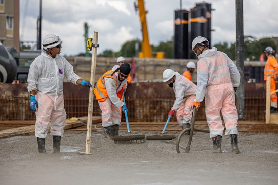 The UK’s largest pour of environmentally friendly concrete at HS2 Euston in London