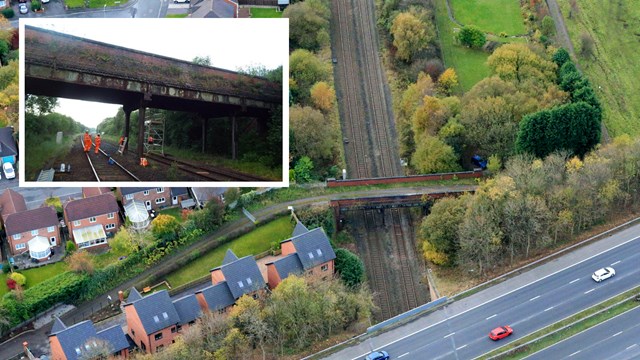 Powering ahead: bridge upgrade for Wigan to Bolton electrification: Chew Bridge Westhoughton composite