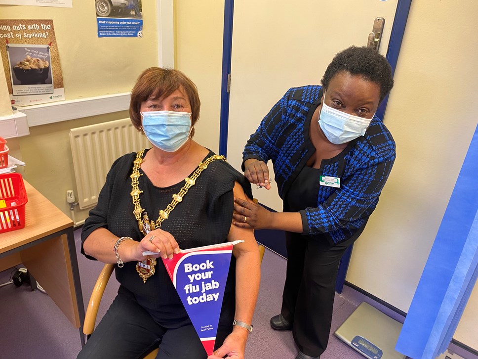 Mayor gets her flu jab