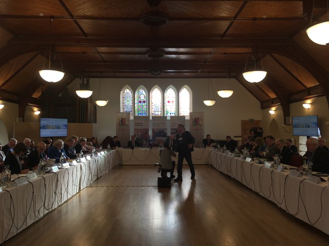 IMG 1551: The latest meeting of Convention of Highlands and Islands is about to begin, in Kirkwall East Church, Orkney.