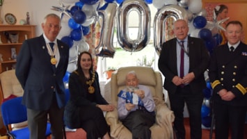 Hugh Cook celebrates 100th birthday