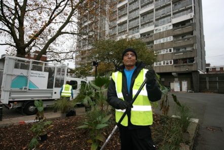 Housing services gardener
