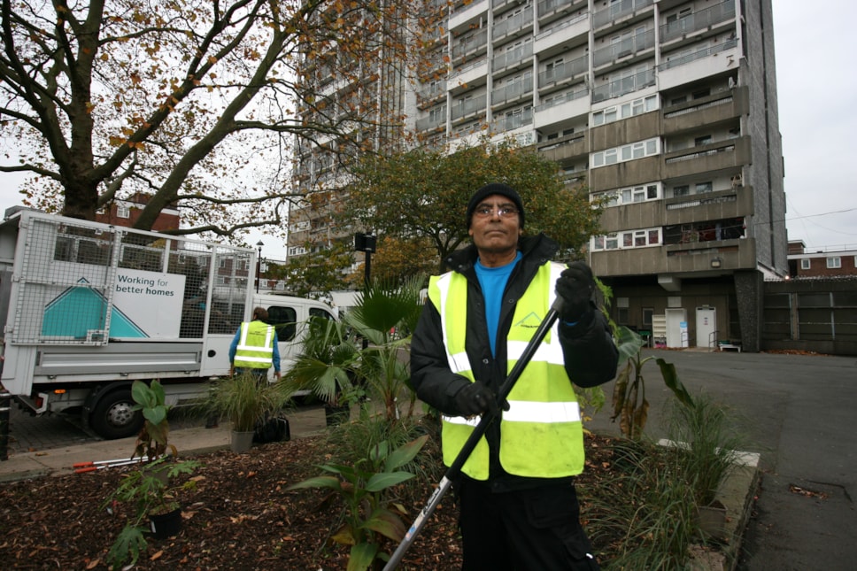 Housing services gardener