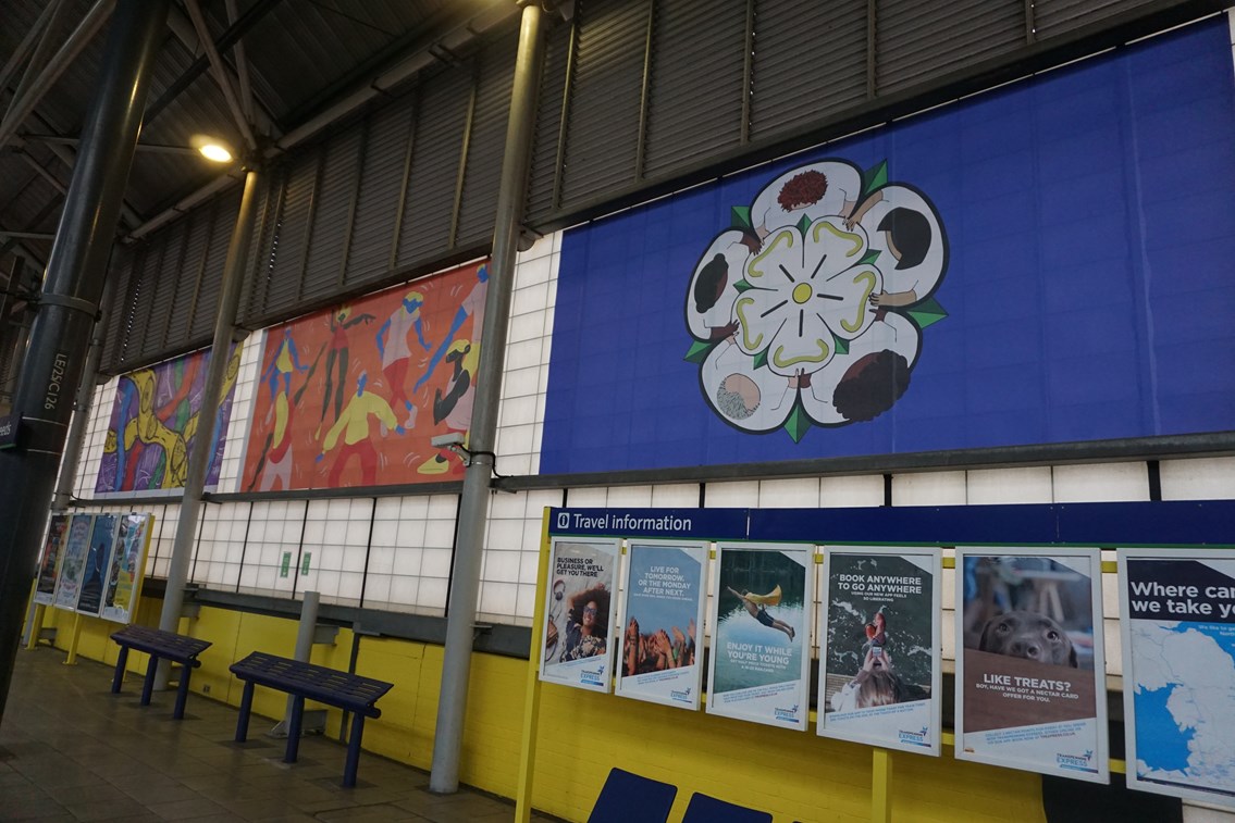 Network Rail brightens up Leeds station with vibrant new art work 2