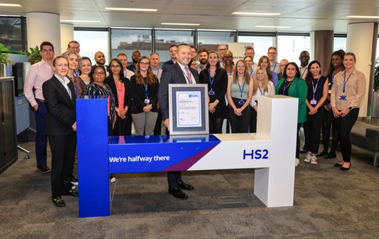 HS2's procurement and supply chain team celebrate their achievement: HS2's procurement and supply chain team celebrate their achievement