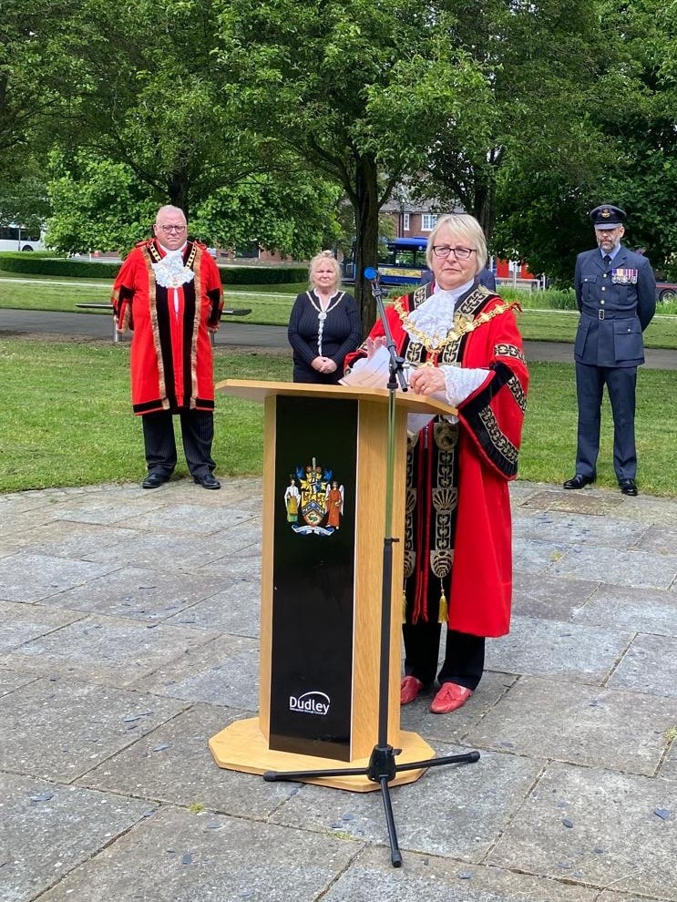 Mayor of Dudley at Fly the Flag civic ceremony