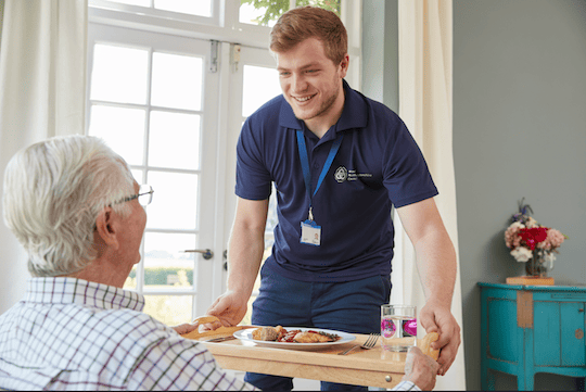 West Northamptonshire Council’s Reablement West service rated ‘Good’ overall following a recent CQC inspection: thumbnail wnc carer serving resident