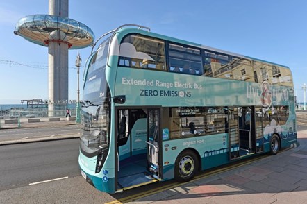 Brighton & Hove extended range bus: It switches to zero-emission in the city's ULEZ.