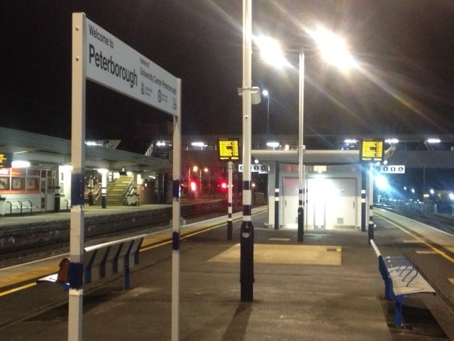 Peterborough station 28 Dec 2013: reopened following signalling comissioning at Christmas