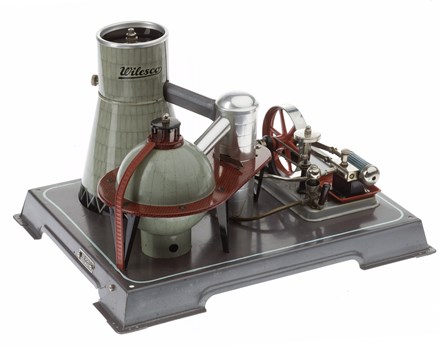 Steam powered nuclear power station toy, by Wilhelm Schroder and Co., 1965 Image © National Museums Scotland-2
