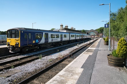 A Northern trains stands at Buxton station