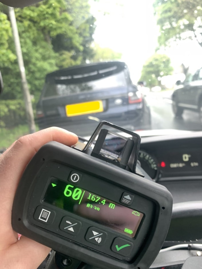 Speed check guns: Poilce will pull over vehicles who are over the speed limit using a police speed check gun that will either use radar or laser technology to measure the speed of vehicles.