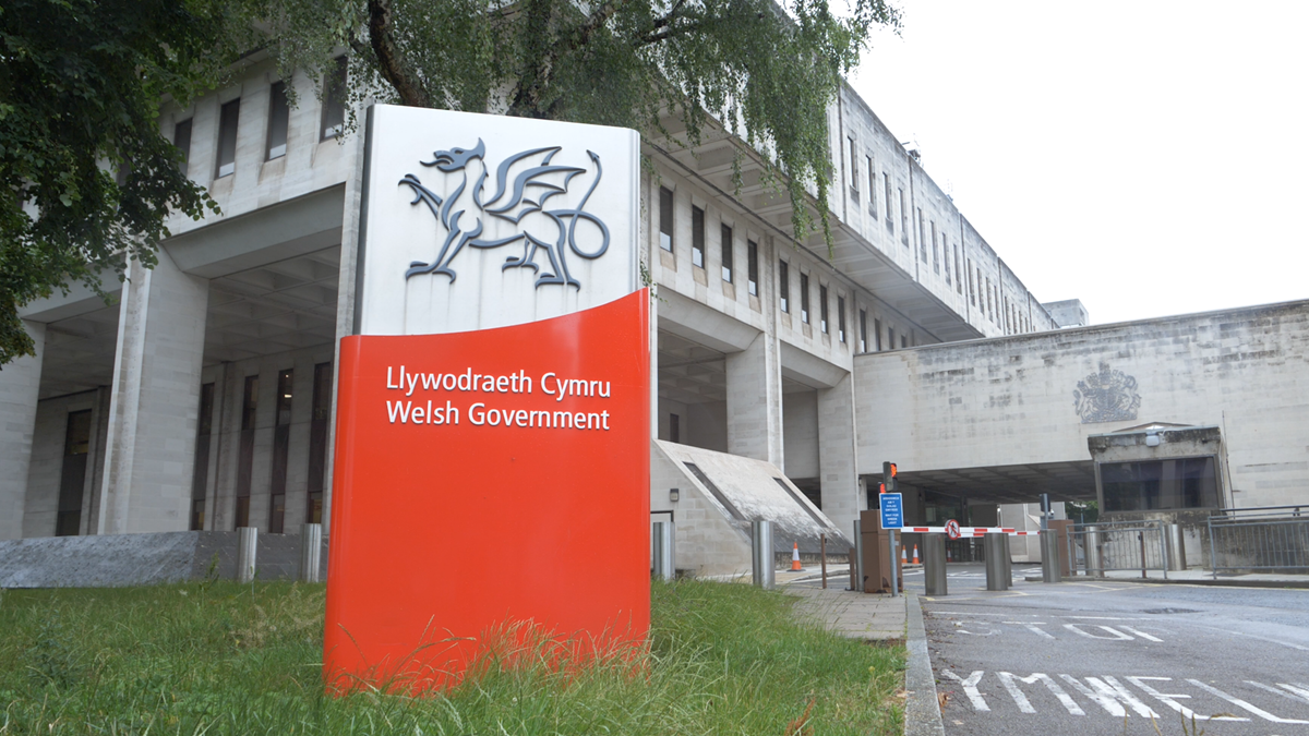 Welsh Government Cathays Park exterior shot