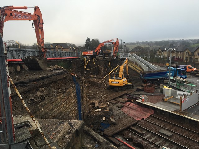 Demolition at Station Road, Shotts-2