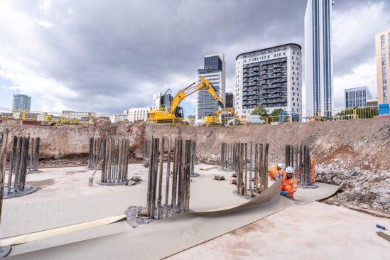 Pile caps under construction at Curzon Street Sept 2025: Pile caps under construction at Curzon Street Sept 2025