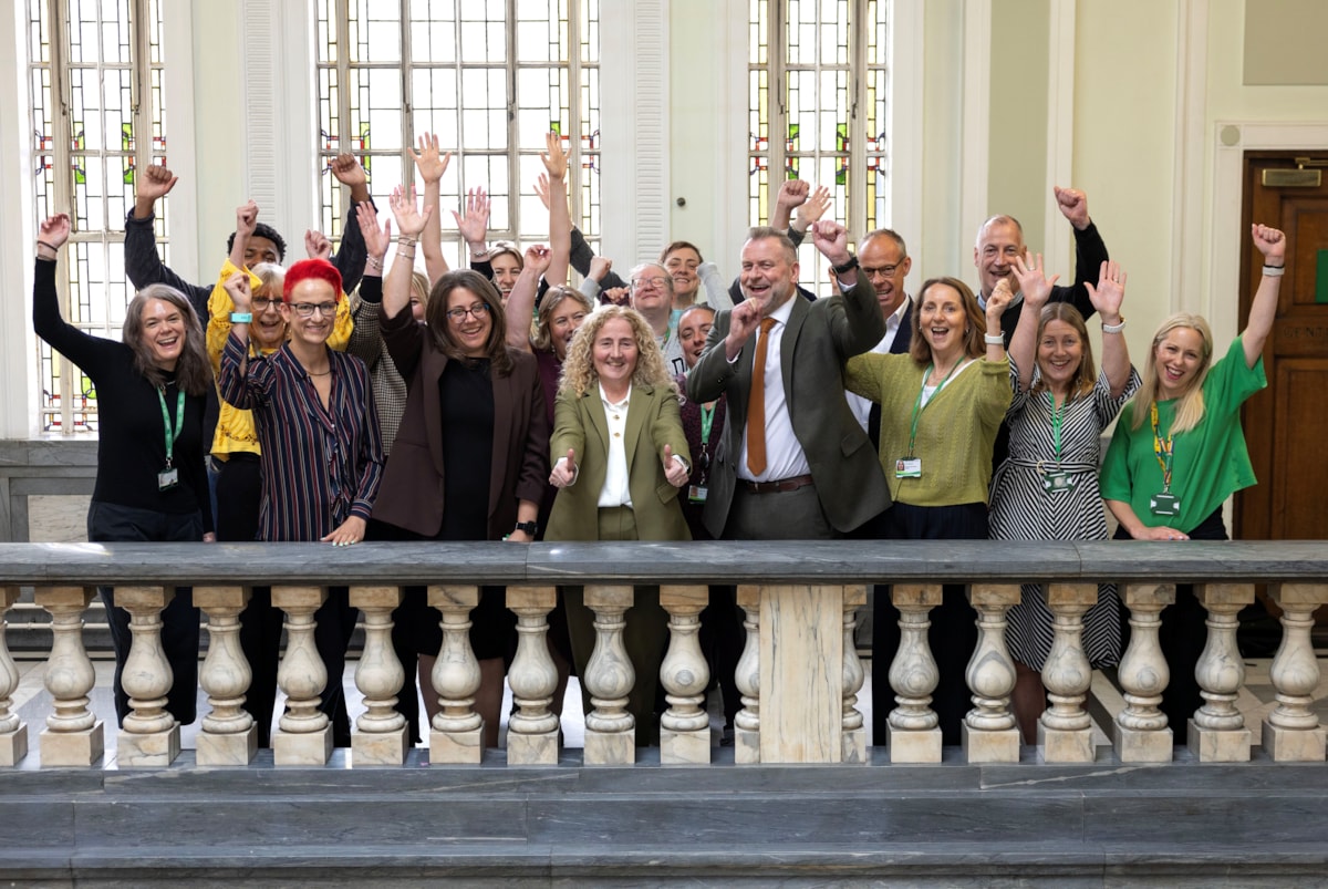 Islington's SEND specialists and council leadership celebrate the inspection findings in Islington Town Hall