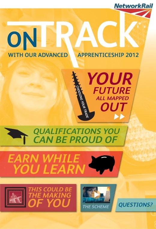 WOMEN IN LONDON WHO WANT DEGREES URGED TO TAKE APPRENTICE ROUTE: Network Rail Facebook site - front page imagery