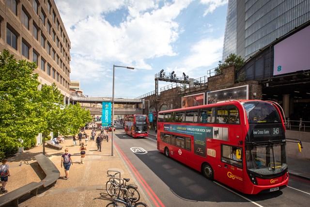 TfL Image - Buses travelling through London