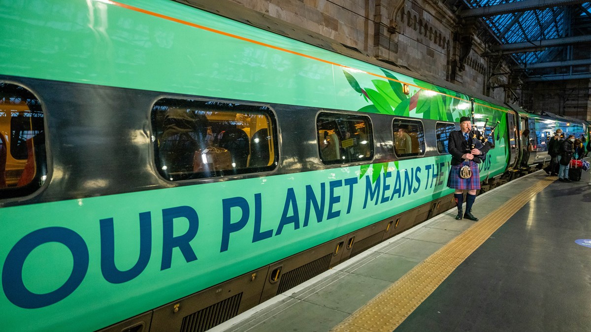 Climate Train - Glasgow Piper 2