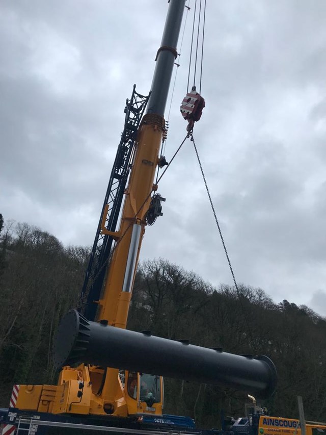 Llanhilleth crane lift portrait close up