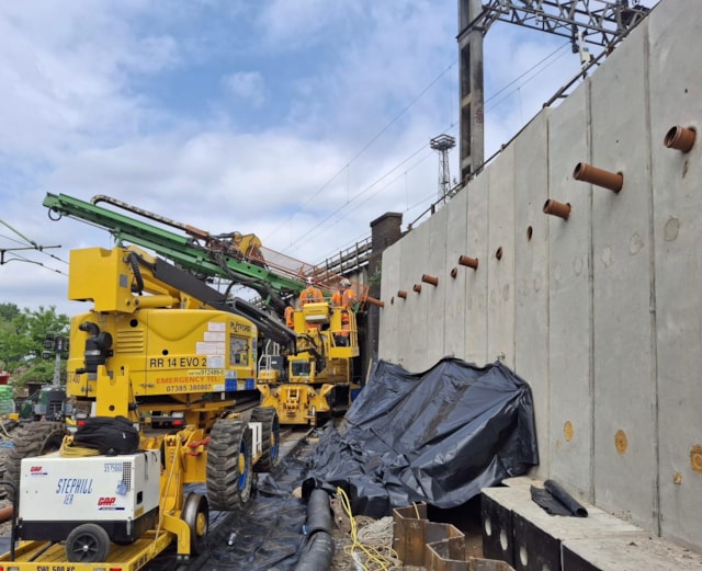 Harlesden - Retaining wall drilling May 2025: Harlesden - Retaining wall drilling May 2025