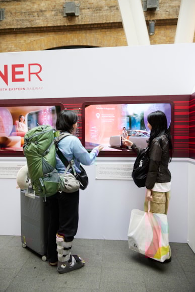 Customers exploring LNER's Train of the Future at King's Cross
