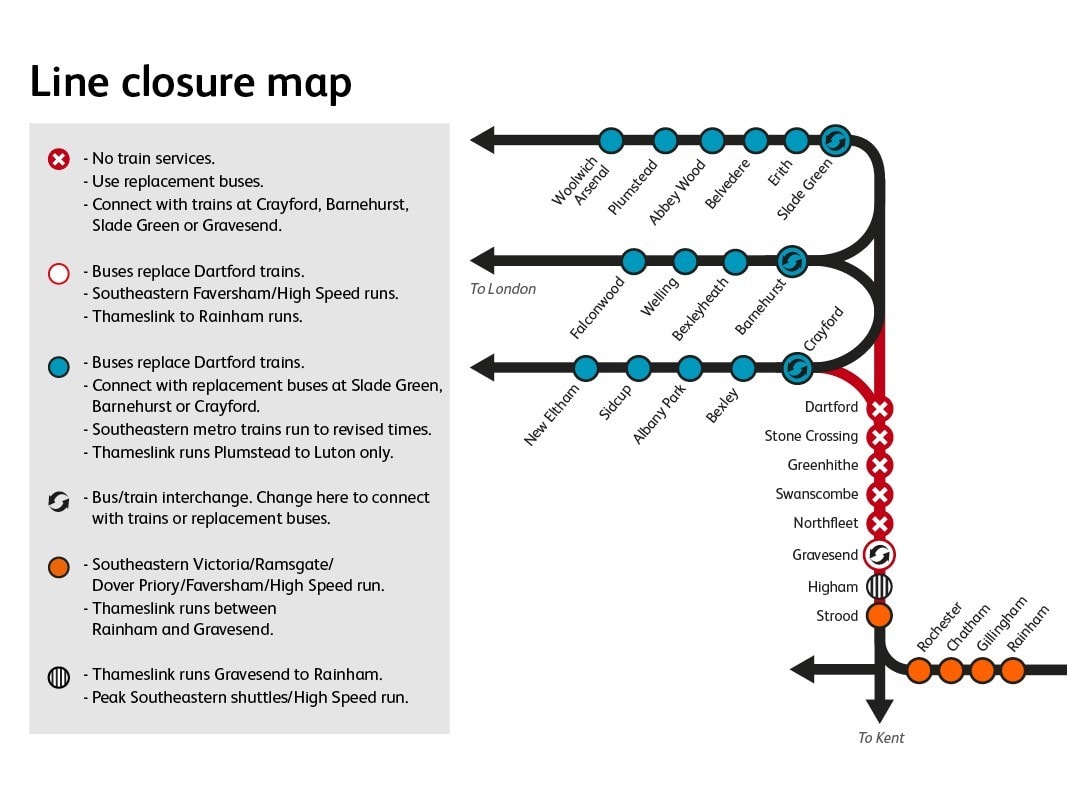 Line closure map
