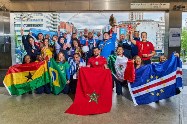 TfL Image - Transport staff from World Cup competing nations gather at Wembley Park Tube station ahead of a busy summer of late night travel-9