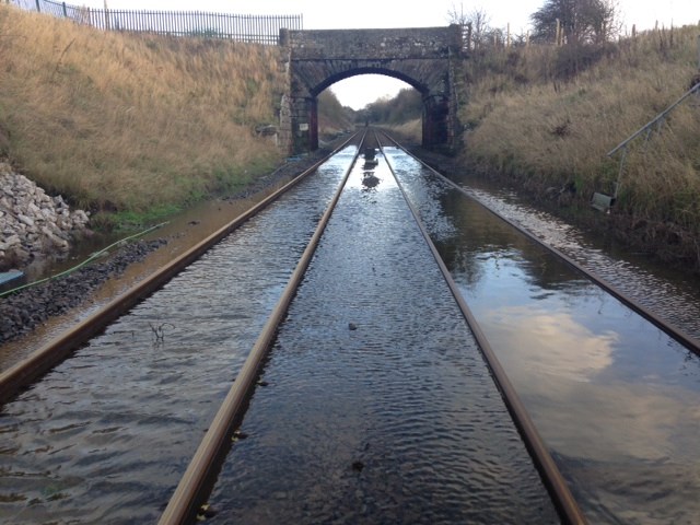 Flooding beyond Aspatria station between Carlisle and Workington-2