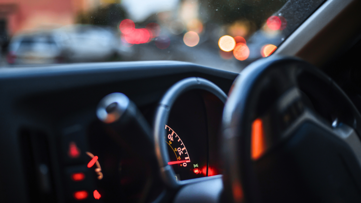 Car interior night