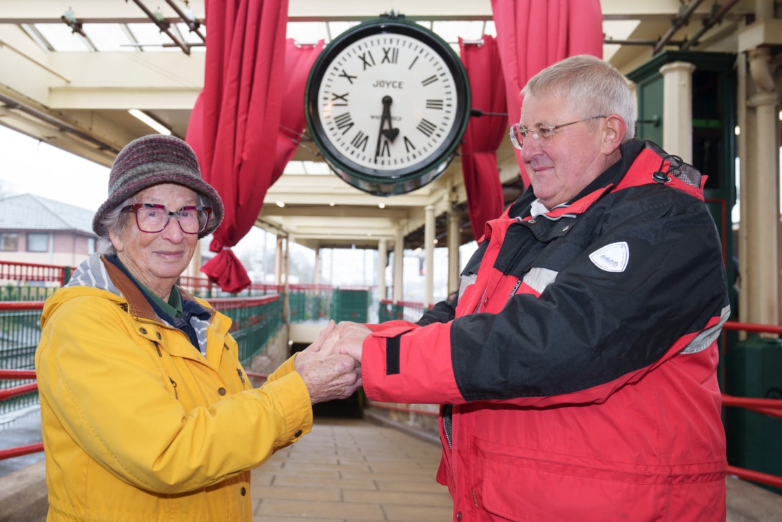 Jillie Fleming and Mike Smith at Carnforth station-2