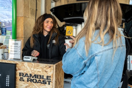 Ramble and Roast's set-up at Oxenholme station sees the small business operate out of a Smart car on platform 1