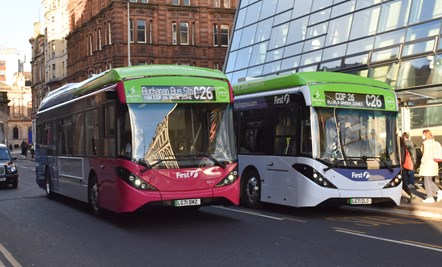 First Glasgow new EV fleet operating the COP26 delegate shuttles