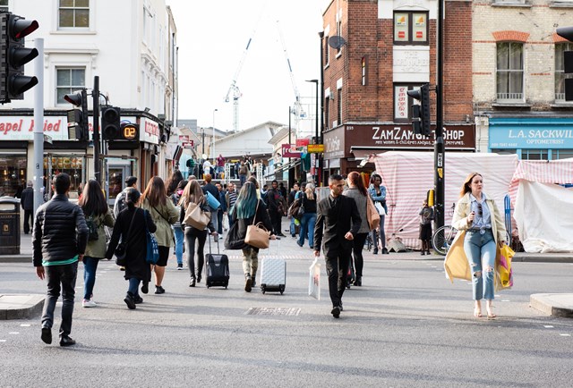 TfL Image - Current look of Whitechapel High Street