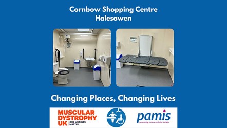 new accessible toilet in the cornbow shopping centre