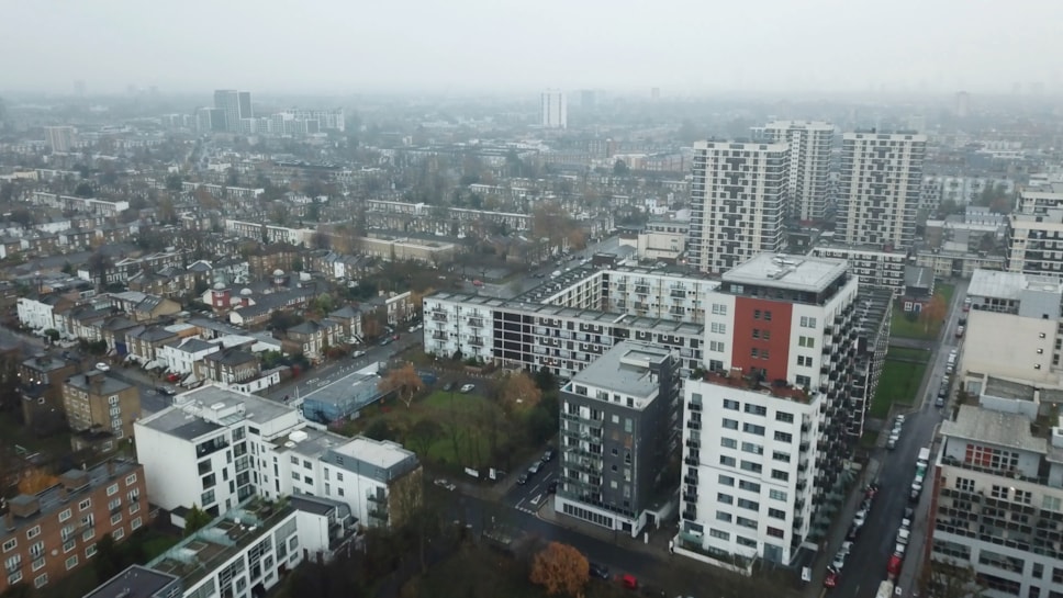Hackney - aerial view