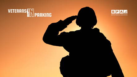 Veterans in Parking salute