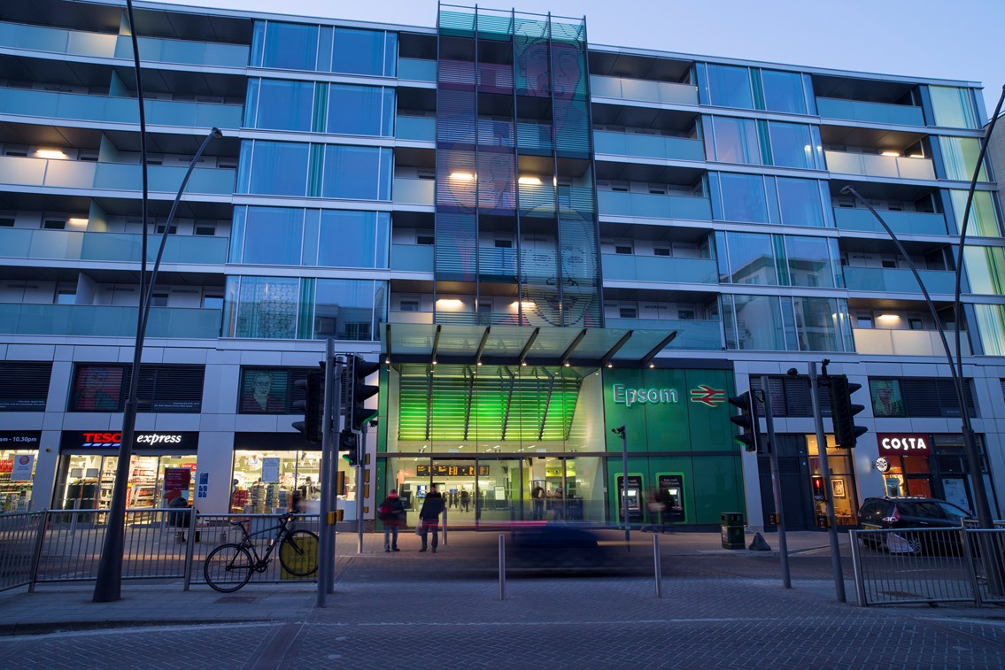 Epsom station: Epsom station – an excellent example of Network Rail’s work to deliver housing. A joint venture, the £31 million development delivered 117 residential units, a 64-bedroom hotel and a local convenience store while providing significant improvements to the station.