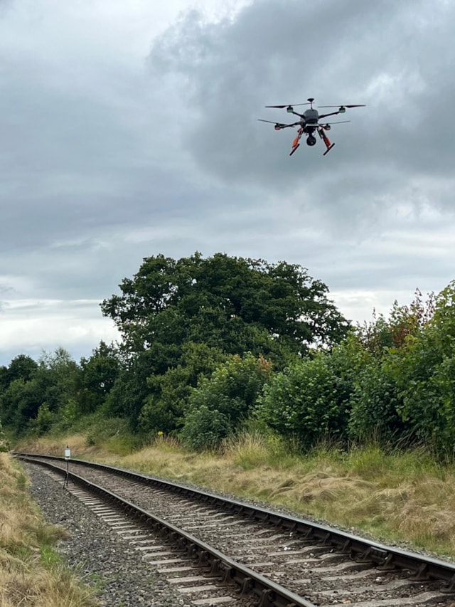 Drone Major's drone over the Severn Valley Railway