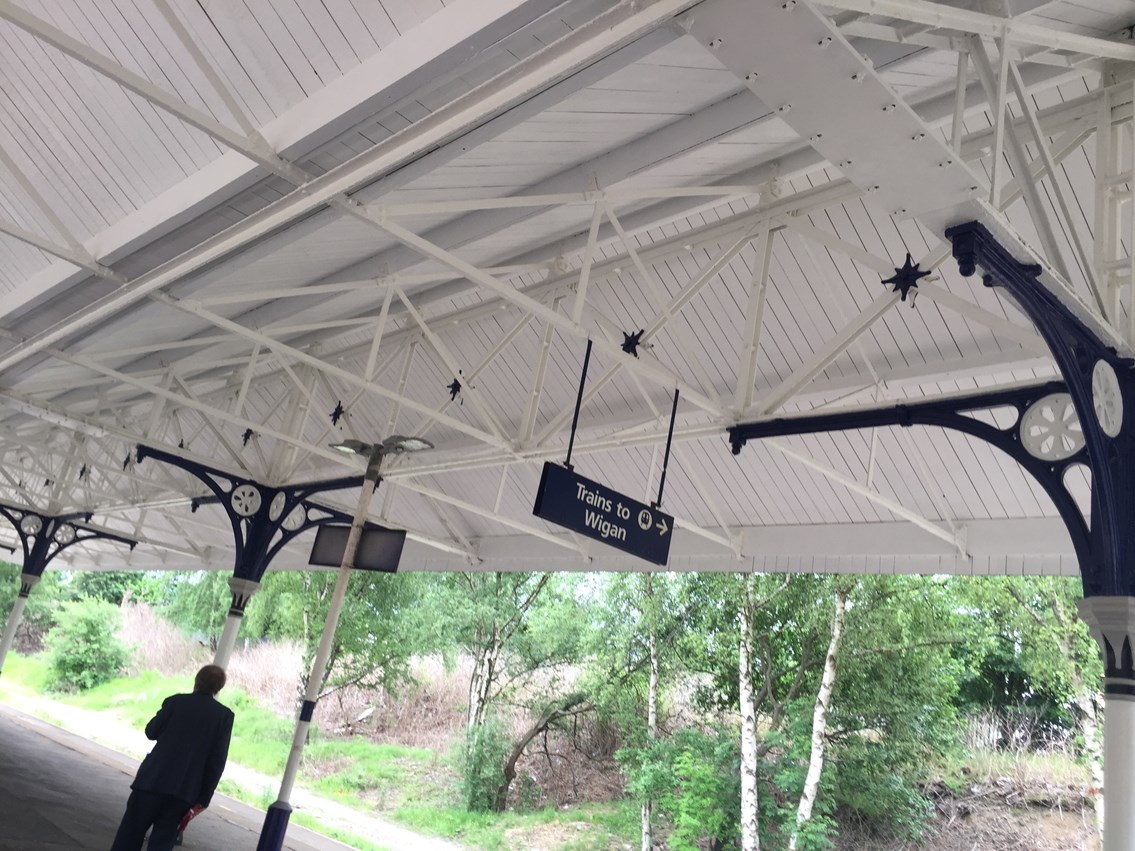 Swinton station canopy June 2021