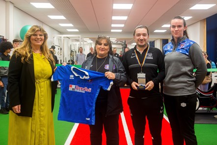 Official opening of the new performance testing facilities and enhanced sport rehabilitation unit at the University of Cumbria Lancaster campus
PIctured left-right are: Kathryn Wain, principal lecturer for sport at the University of Cumbria; Tracy Gannon, manager, Carlisle United Ladies; Xavier Smit