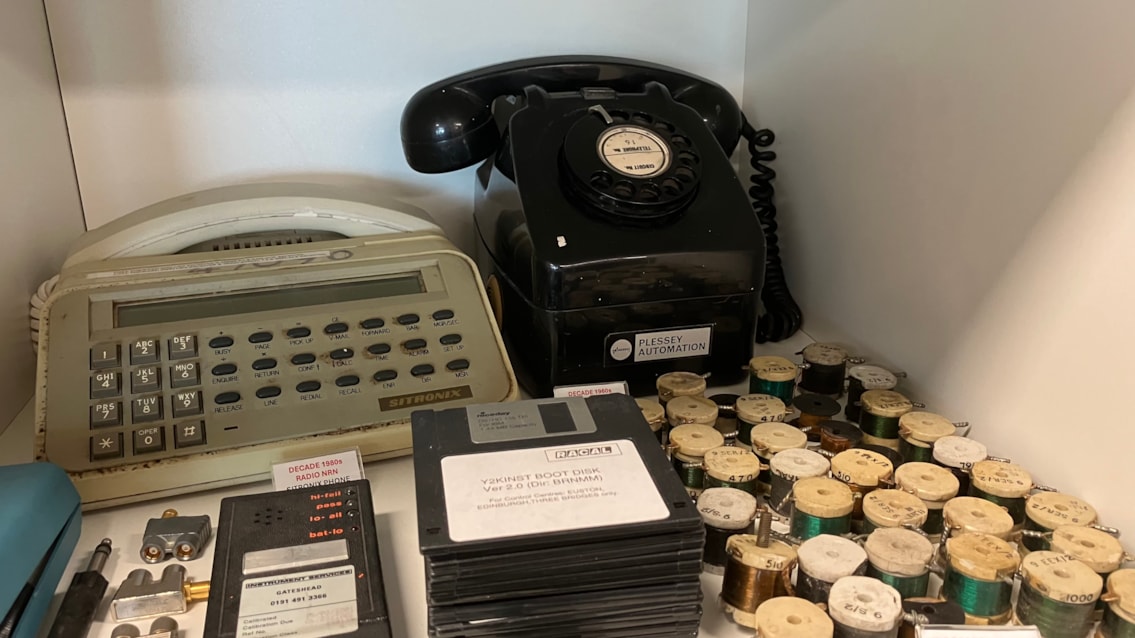 Telecoms equipment on display at the Gresley Institute