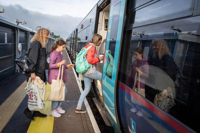 Southeastern announces £2million of station improvements to be delivered in the next six months: Customers boarding at our new station at Thanet Parkway