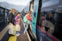 Southeastern announces £2million of station improvements to be delivered in the next six months: Customers boarding at our new station at Thanet Parkway