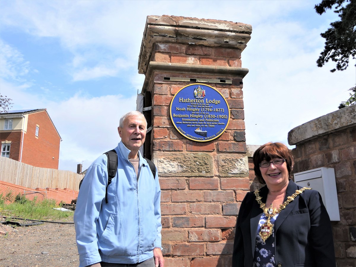 Developer Lol Field and Mayor of Dudley Cllr Anne Millward at Hatherton Lodge