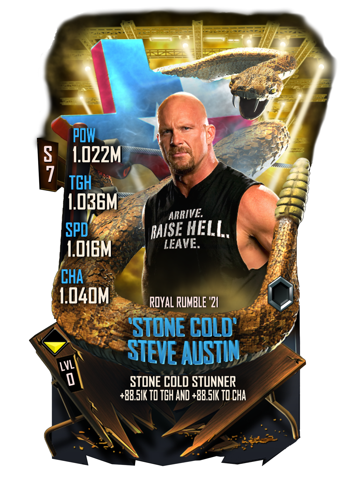 WWE SuperCard Stone Cold Steve Austin Texas