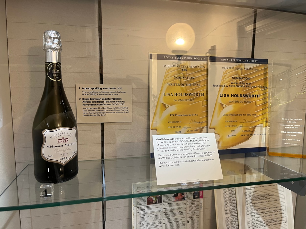 Literature in Leeds: Objects on display include a wine bottle from the set of celebrated bucolic British crime drama Midsomer Murders, on loan from screenwriter and playwright Lisa Holdsworth who has also worked on hit shows including Call the Midwife and Fat Friends.
Her contributions also include original scripts from her first paid writing job, signed by Liza Tarbuck and famed presenting duo Ant and Dec.