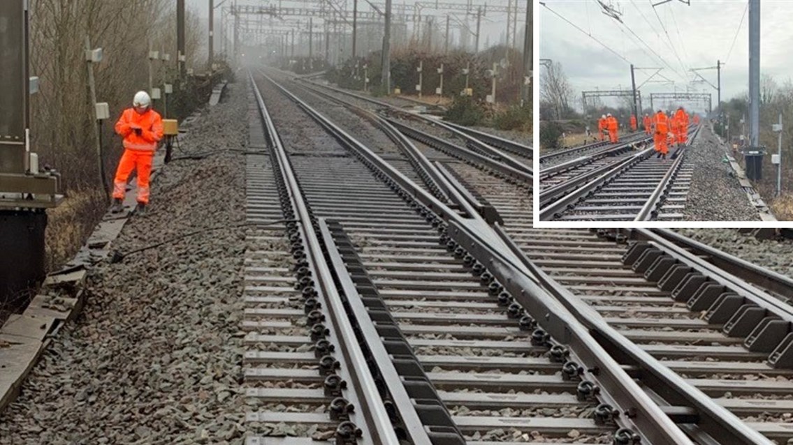Emergency repairs secure railway between Milton Keynes and Birmingham: Hillmorton landslip damage composite